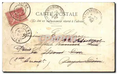 Vichy - Ogród Szpitala podczas muzyki — Wydawnictwo Giletta, Nice, nr 8290 — Rewers