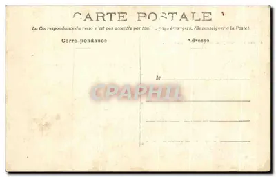 Bilhete postal antigo A Conquista do Ar no Campo de Auvours perto de Mans 10 de outubro de 1908 — Verso