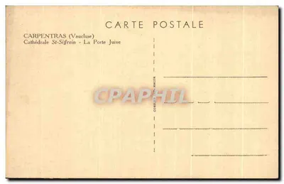 Carpentras (Vaucluse) — Katedra Świętego Siffreina — Drzwi Żydowskie — wydawca Cimy — Rewers