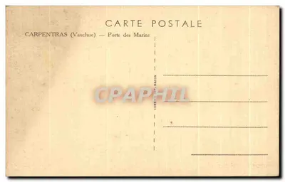 Carpentras — Brama Mariny — Wydawca Combies & Macon — Rewers