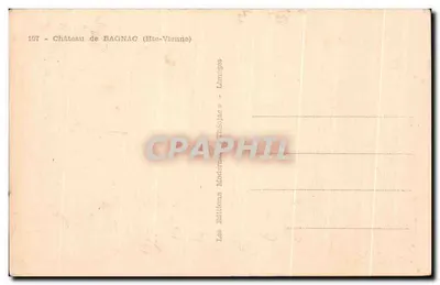 Zamek Bagnac — Haute-Vienne — Les Éditions Modernes Limoges — Rewers