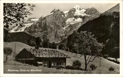 Kandersteg. Chalet mit Blüemlisalp — Édition Photoglob, Zürich, n° 2910