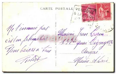 Vendôme — Katedra Trójcy Świętej i Plac Belot — CPAPHIL n°40 — Rewers