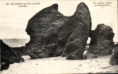 De CROIX-de-VIE para SION (Vendée) — Um rochedo curioso chamado Le Dromadaire — N.P. Éditeur, CROIX-de-VIE