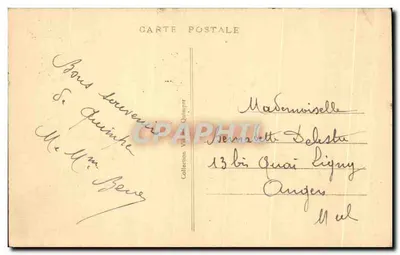 Quimper - A Facha da Catedral — editor desconhecido, n° 5 — Verso