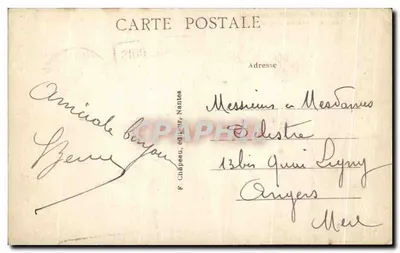 La Baule-sur-Mer (Loire-Inf.) — Avancées Kasyna — F. Chapeau, wydawca Nantes, nr 201 — Rewers