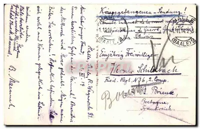 Widok rzeki Saale w Halle — wydawca nieczytelny, numer serii nieczytelny — Rewers