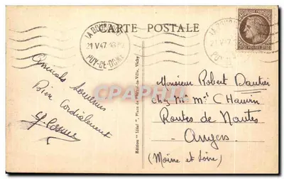La Bourboule - Ogólny widok i Monts Dore - Wydawca Ideal, nr 3002 — Rewers