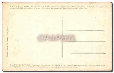 Bruxelas - Palácio de Justiça, Panorama — editor Gibert, número de série não visível — Verso