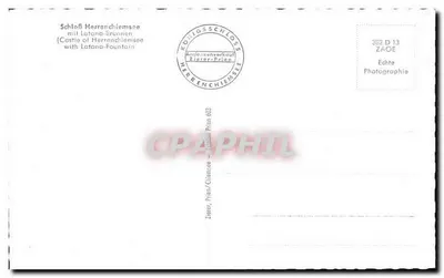 Zamek Herrenchiemsee — Chiemsee — Andonseenverkauf Zierer-Prion — Rewers
