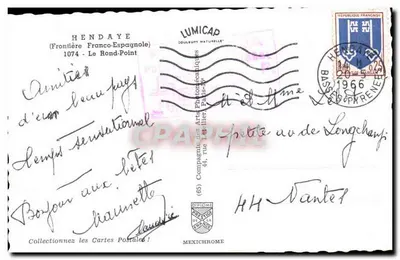 Hotel Paris — Hendaye (Fronteira Franco-Espanhola) — Lumicap — Verso