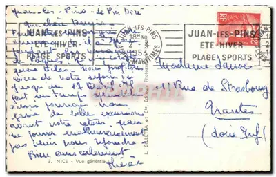 Juan-les-Pins — Algemene uitzicht — L. Gilletta en Cie, Uitgevers — Achterkant