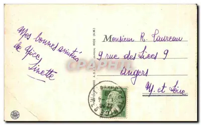 Nizza — Uitzicht op het geheel van de stad. Uitzicht genomen vanaf de Route de Gairaut — Fotocarimie A.D.I.A. n°2967 — Achterkant