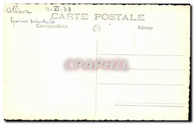 Colliboure — Pirineus Orientais — editor desconhecido, número de série não visível — Verso