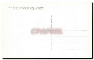La Clusaz (Alte-Savoia) — Campi da sci sul Crêt du Loup e l'Etale — Edizione Anacéa — Verso