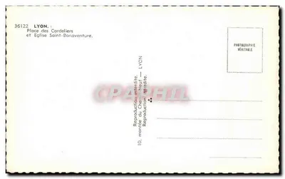 Plaats van de Cordeliers — Lyon — Kerk van Sint-Bonaventuur — Uitgever Chemin Neuf — Achterkant