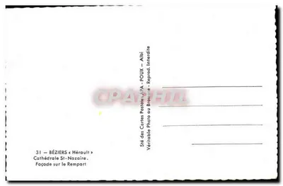 Katedra św. Nazareusza — Béziers — Façada na Rempart — Wydawca APA — Rewers