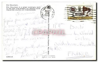 Montanha Elk — Colorado — editor Color por Mike Roberts, n° C28112 — Verso