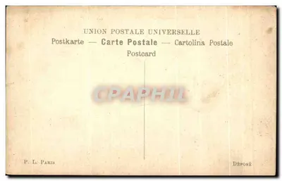 Para uciekająca przed hoteliem — Natychmiast — Wydawca P. L. Paris — Rewers