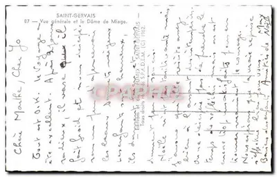 Saint-Gervais — General View and the Dome of Miage — Fumex Editions — Back