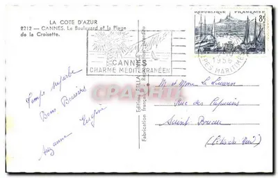 Cannes — Bulwar i plaża Croisette — Wydawnictwo Rella — Rewers