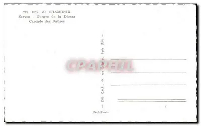 Gorges de la Diosaz — Cascade des Danses — Réal-Photo, 44 rue Létilier, Paris (15e) — Rewers