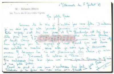 Wieża Świętego Jana z Vignes — Soissons (Aisne) — Wyd. B. Gouraud (H. Neufchatel) — Rewers