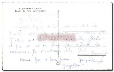 Bacia do Parque Saint-Crépin — Soissons (Aisne) — editor não identificado, n°8 — Verso