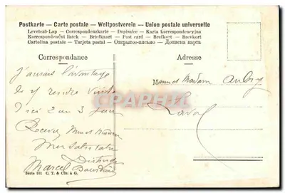 Pôr do sol sobre o mar — editor C.T. & Cie. — Série 161 — Verso