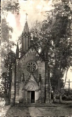 Bilhete postal antigo Bains les Bains A Capela de Nossa Senhora da Brosse