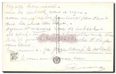 Matka i dziecko — praca Alfreda Giessa — Salon de Paris, nr 6038 — wydawca A.N. Paris — Rewers