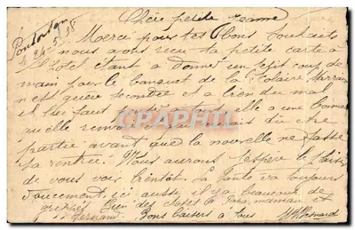 Notre-Dame w Paryżu — widok z Seiny — rytuał podpisany 'Y. Vog' — Rewers