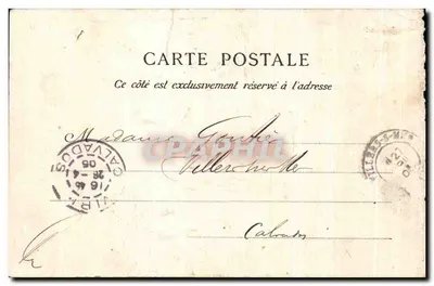 Antieke ansichtkaart Lisieux het kasteel — Achterkant