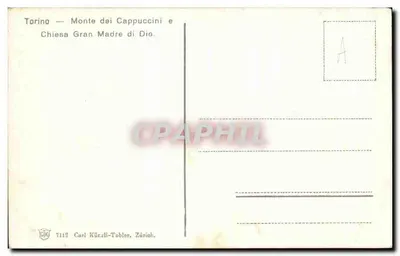 Turijn — Monte dei Cappuccini en Kerk Gran Madre di Dio — Carl Kürzli-Tobler, Zürich, n° 7119 — Achterkant