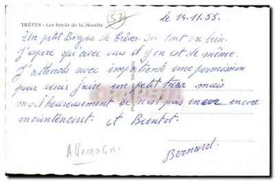 Trèves - Brzegi rzeki Mosel - widok z Broyau de Brières — Rewers