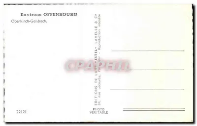 Portal de entrada — Oberkirch-Gaisbach — Edições de Luxo Lavelle & Cie — Verso