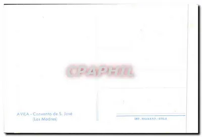 Ávila - Convento de S. José (Las Madres) — IMP. SIGIRANO - AVILA — Verso