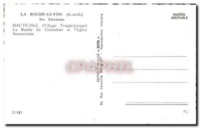 La Roche-Guyon — Haute-Isle (Vila Troglodítica) — Edições de Luxo — Verso
