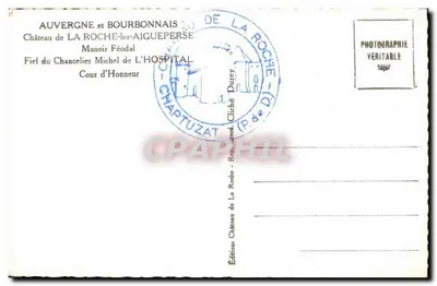 Kasteel van La Roche-lès-Aigueperse — Auvergne en Bourbonnais — Uitgaven Durey — Achterkant