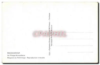 Dziwna Matka Boża — Rocamadour — Wydawnictwo Braci Laouche — Rewers