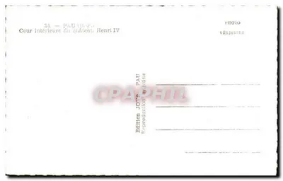 Wewnętrzna część dziedzińca zamku Henryka IV — Pau (B.P.) — Wydawnictwo JOVY-PAU — Rewers