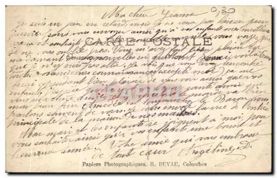 Willa w Colombes — Papiery Fotograficzne, R. DUVAU — nr 132 — Rewers