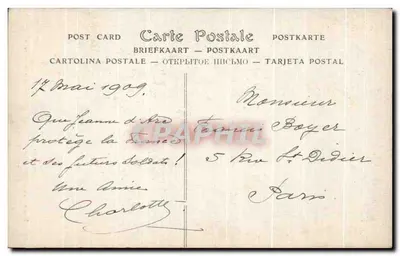 Juana de Arco — estatua de Jules Déchin — A. Roblot, edit. 67 — Reverso
