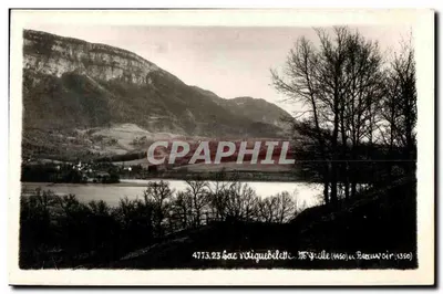 Lago de Aiguebelette — vista do lago e das montanhas — A. Hourtier-Bouquetron