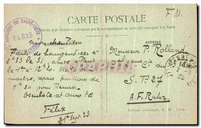 PARIS-Montmartre — Les Feux de Joie sur la Butte Montmartre, le 14 Juillet — C.M. — Verso