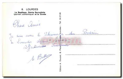 Lourdes — Bazylika, Święta Bernadetta i Grotta — Wydawnictwo A. Doucet, B. Place-Paymale, Lourdes — Rewers