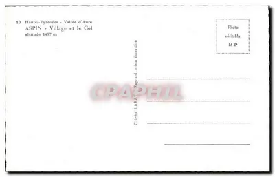 Aspin — Aldeia e o Col — Vale de Aure — Altas-Pirineus — Verso