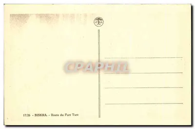Biskra — Rota para o Forte Turco — SPAGA — Verso