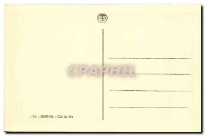 Col de Sfa — Biskra — SPGCA — Verso