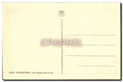 El Kantara — De Gorges gezien van ver — SPAGA — Achterkant